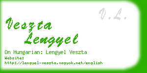 veszta lengyel business card